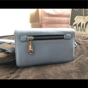 Marc Jacob blue large wallet with removable strap